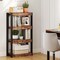 Costway 1/2 PCS 4 Tier Bookshelf Wooden Bookcase with Dual Anti-Tipping Kits Open Shelving Unit Natural/Brown